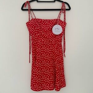 Princess Polly Red Floral Print Mini Dress